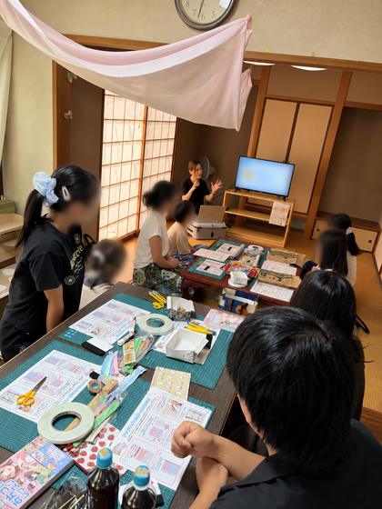 お片づけレッスンとアップサイクルの様子
