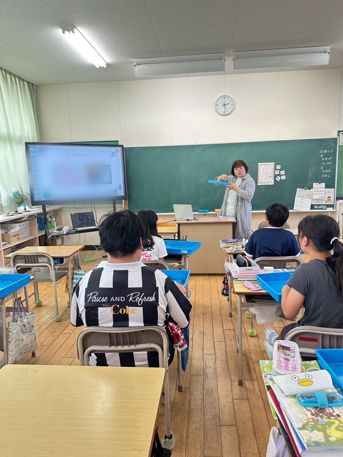 佐賀県の小学校で行ったお片づけ授業の様子